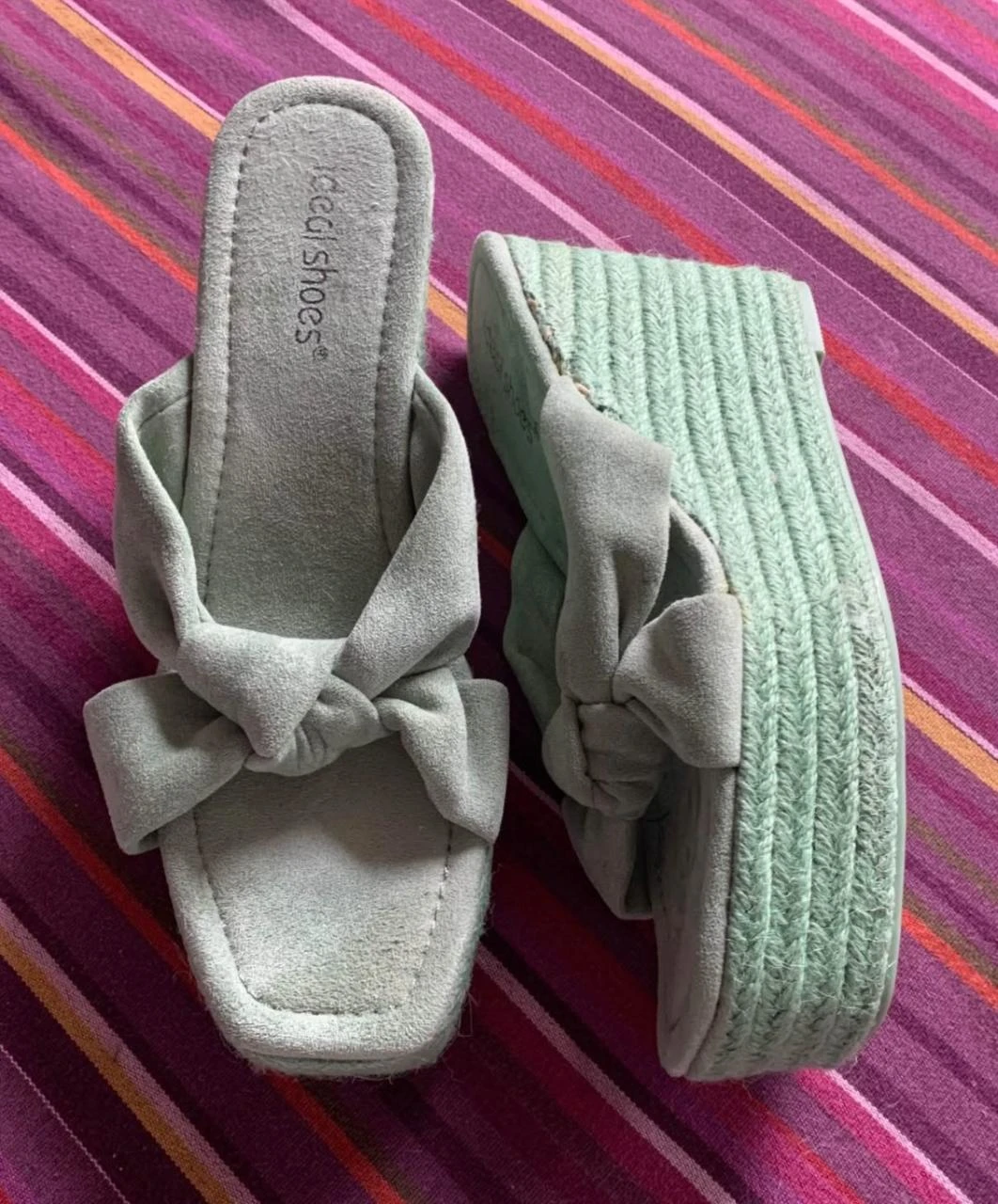 🌿 Seafoam Green Platform Espadrilles – Size 41 – photo 3